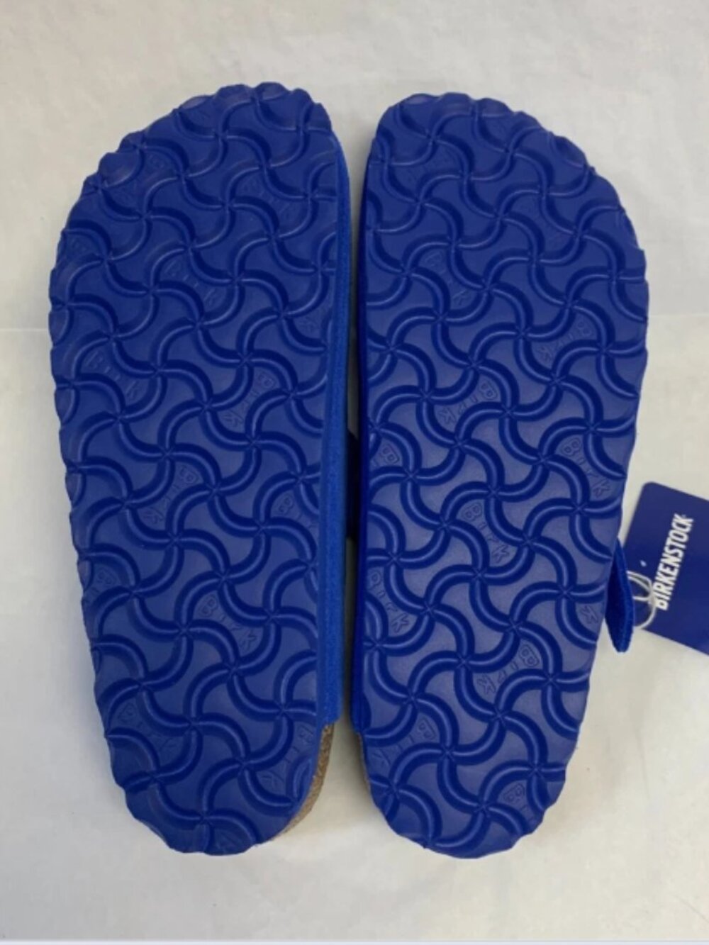 Birkenstock Boston Ultra Blue Suede Leather Regular Width Sandals - Picture 4 of 5